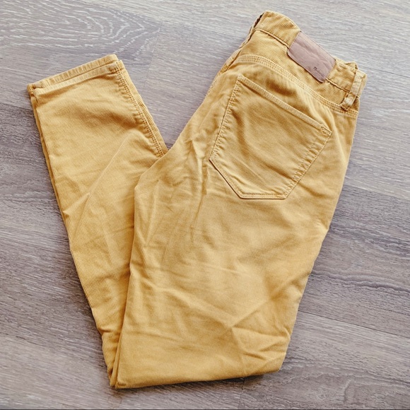 Madewell Skinny Cropped Corduroy yellow Pants - Picture 6 of 12